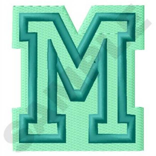 Picture of Jersey Letter M Machine Embroidery Design