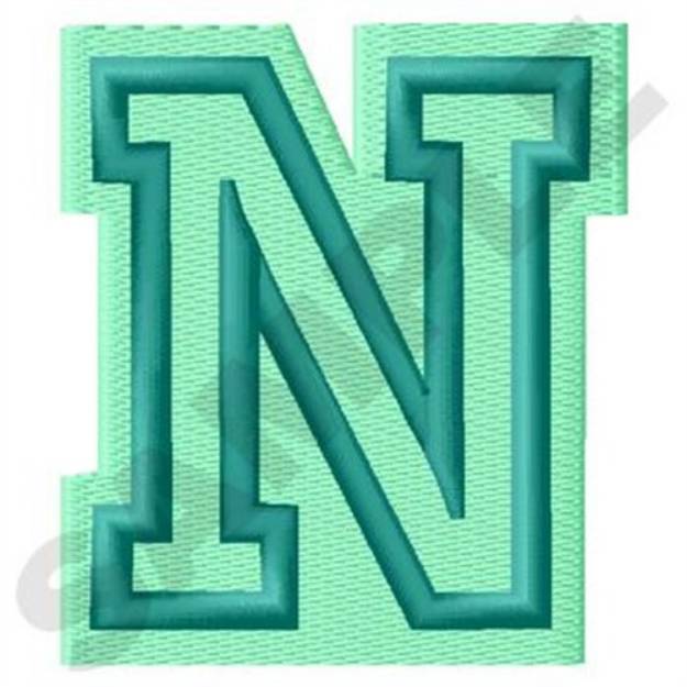 Picture of Jersey Letter N Machine Embroidery Design