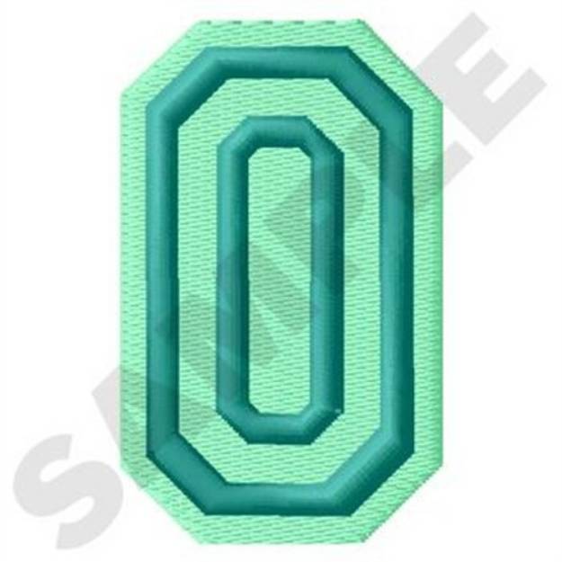 Picture of Jersey Letter O Machine Embroidery Design