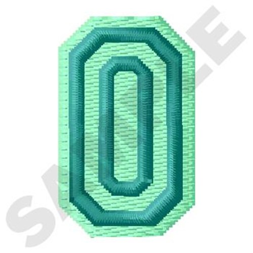 Jersey Letter O Machine Embroidery Design