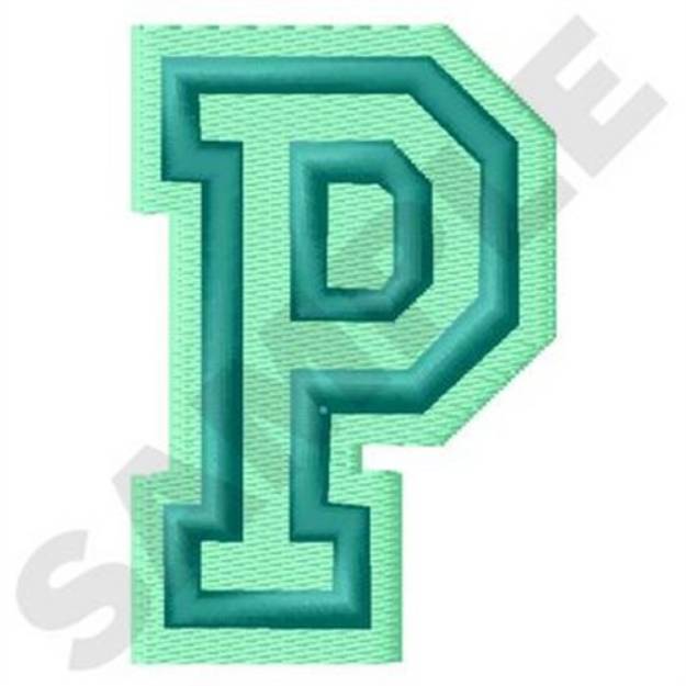 Picture of Jersey Letter P Machine Embroidery Design