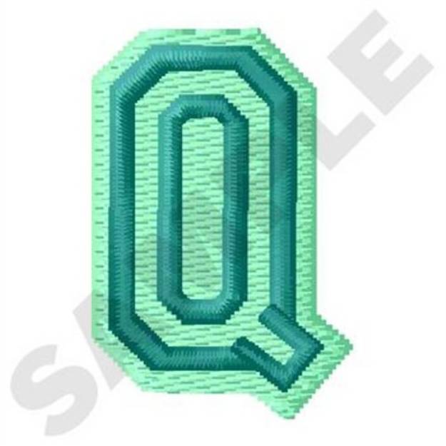 Picture of Jersey Letter Q Machine Embroidery Design