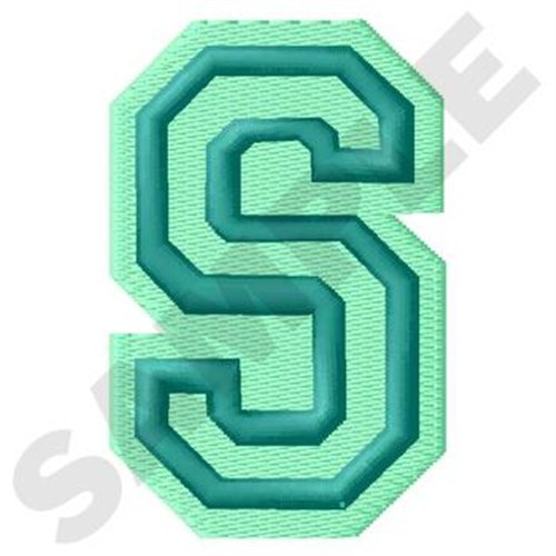 Jersey Letter S Machine Embroidery Design