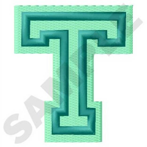 Picture of Jersey Letter T Machine Embroidery Design