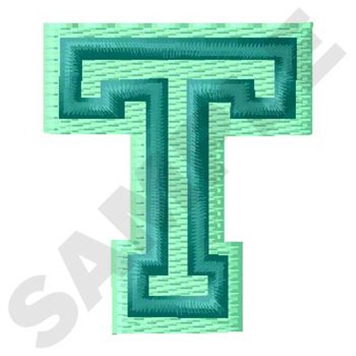 Jersey Letter T Machine Embroidery Design