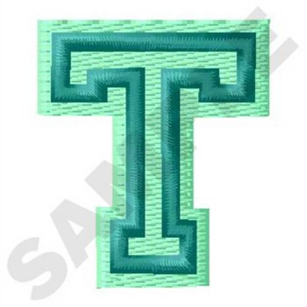 Picture of Jersey Letter T Machine Embroidery Design