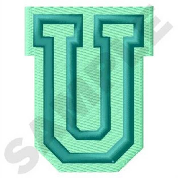 Picture of Jersey Letter U Machine Embroidery Design
