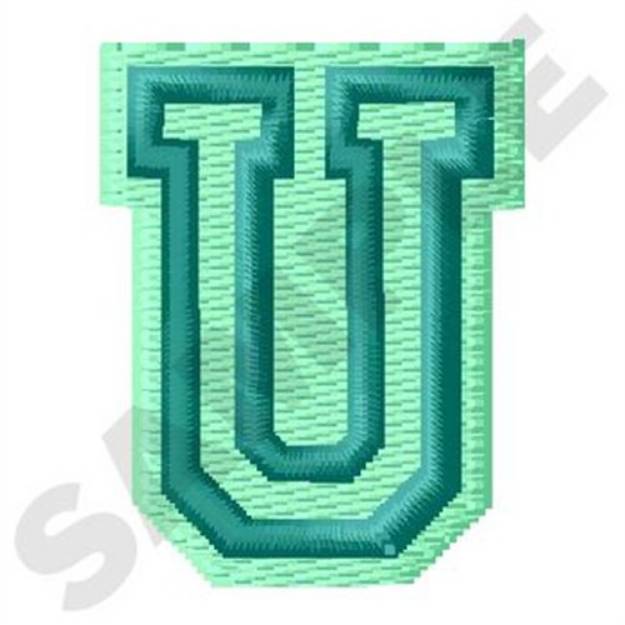 Picture of Jersey Letter U Machine Embroidery Design