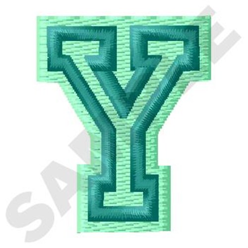 Jersey Letter Y Machine Embroidery Design