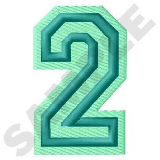 Picture of Jersey Number 2 Machine Embroidery Design