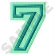 Picture of Jersey Number 7 Machine Embroidery Design