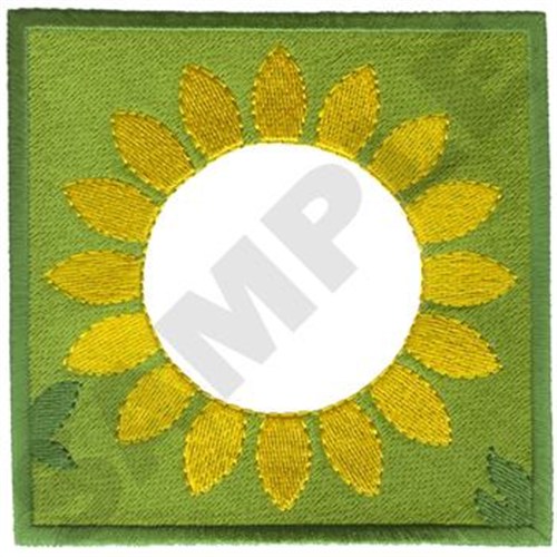 Sunflower Frame Machine Embroidery Design