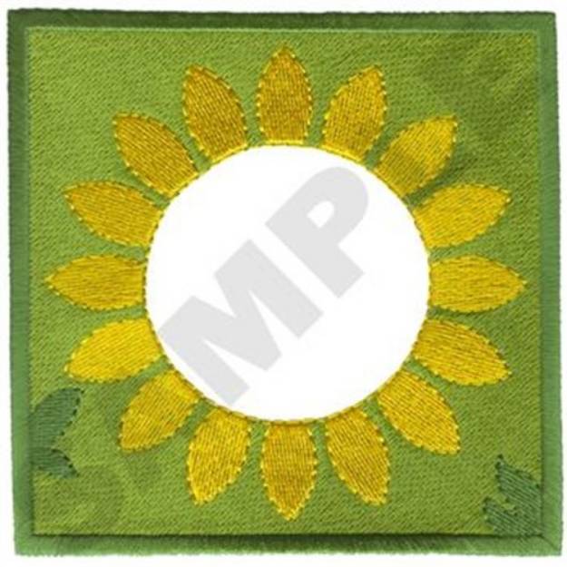 Picture of Sunflower Frame Machine Embroidery Design
