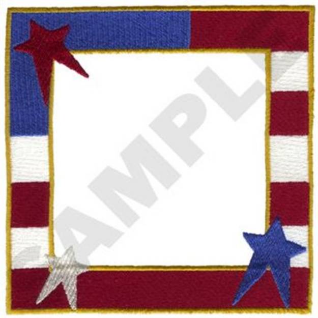 Picture of Stars & Stripes Frame Machine Embroidery Design