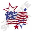 Picture of American Flag W/ Stars Machine Embroidery Design