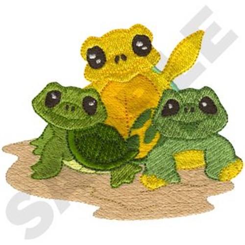 Baby Turtles Machine Embroidery Design