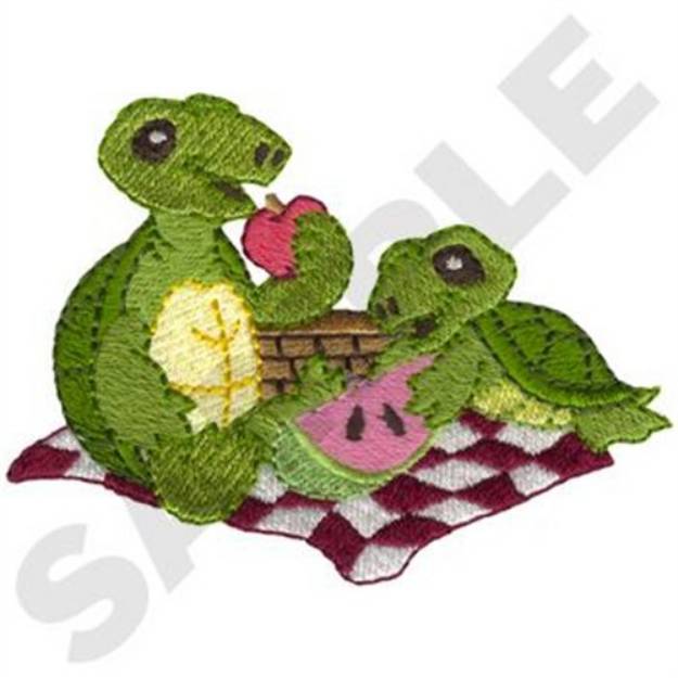 Picture of Turtle Picnic Machine Embroidery Design