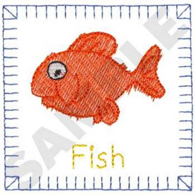 Picture of Fish Quilt Square Machine Embroidery Design