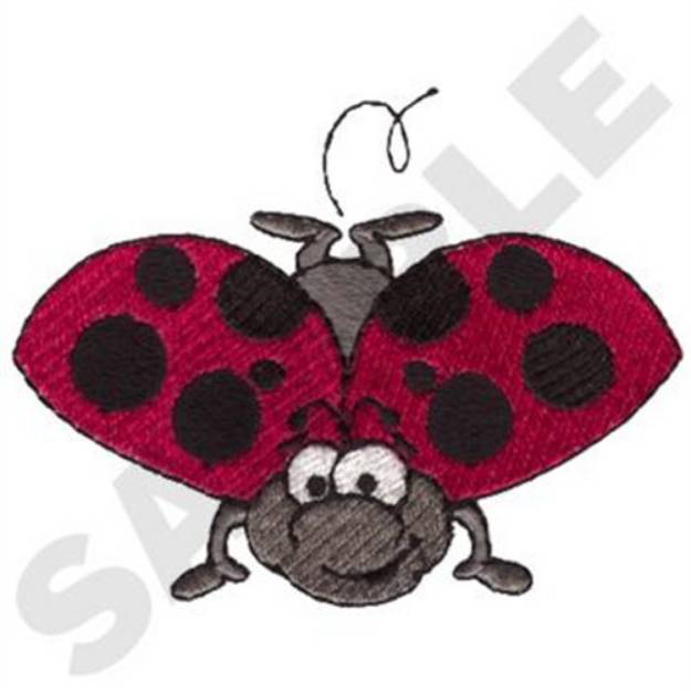 Picture of Boy Ladybug Flying Machine Embroidery Design