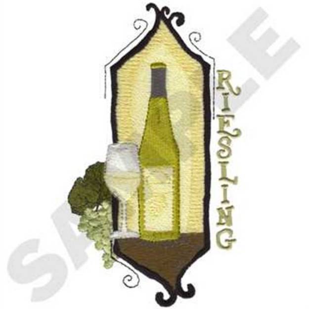 Picture of Riesling Wine Machine Embroidery Design