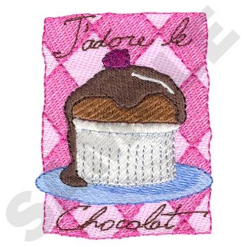 I Love Chocolate Machine Embroidery Design