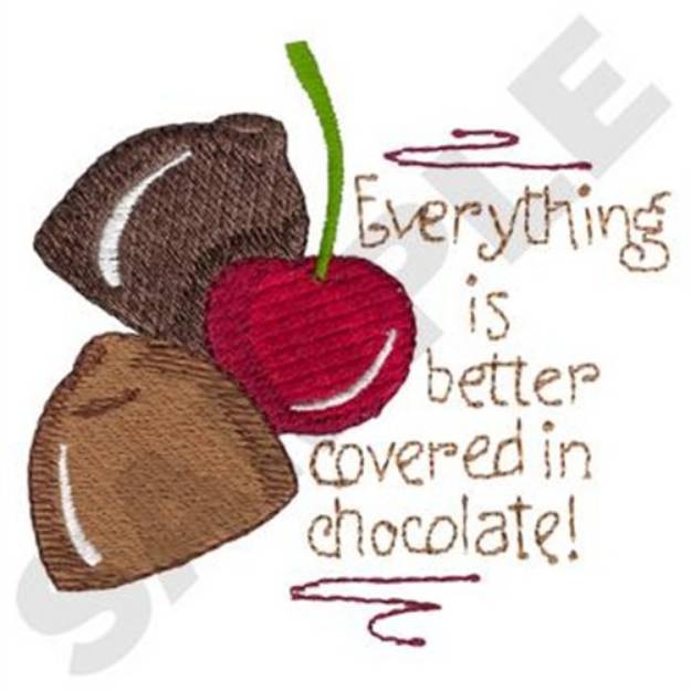 Picture of Chocolate Covered Cherries Machine Embroidery Design