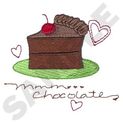 Mmm Chocolate Machine Embroidery Design