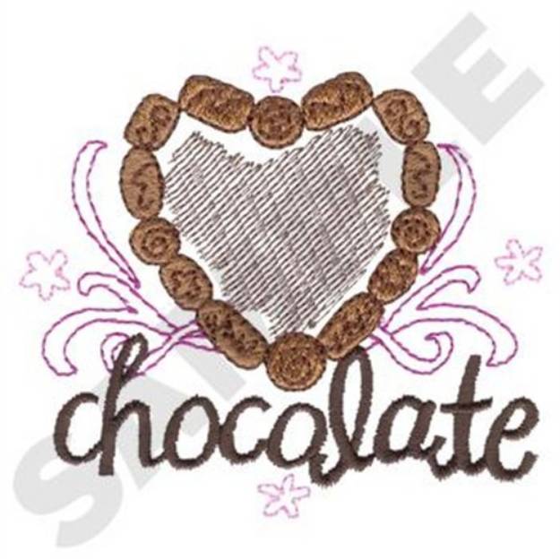 Picture of Chocolate Heart Machine Embroidery Design