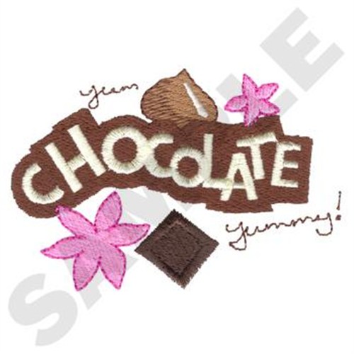 Yummy Chocolate Machine Embroidery Design