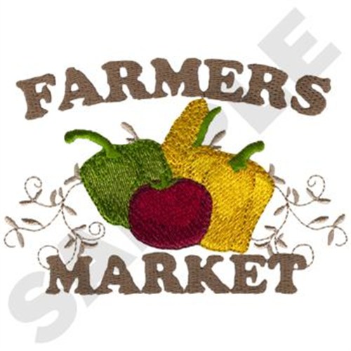 Farmers Market Machine Embroidery Design