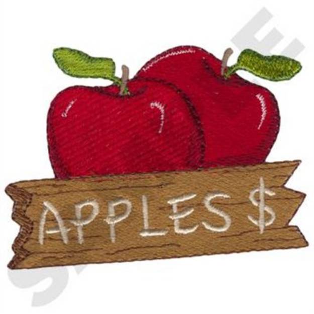 Picture of Apples For Sale Machine Embroidery Design