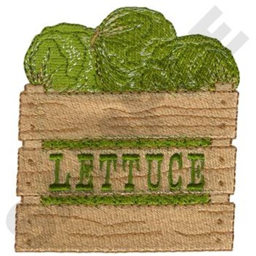 Lettuce Crate Machine Embroidery Design
