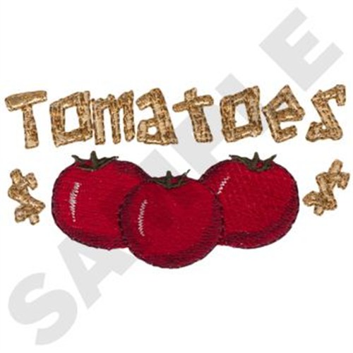 Tomatoes For Sale Machine Embroidery Design