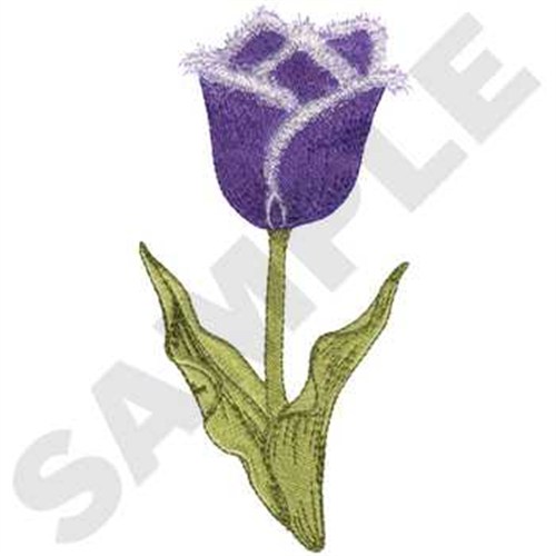 Fringed Tulip Machine Embroidery Design