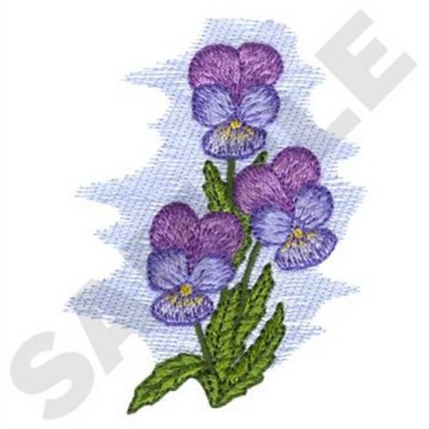 Picture of Wild Pansies Machine Embroidery Design