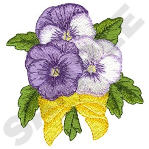 Pansy Bouquet Machine Embroidery Design