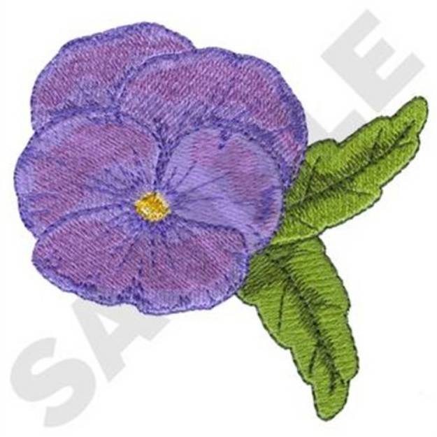 Picture of Clear Faced Pansy Machine Embroidery Design