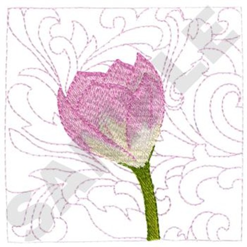 Tulip Quilt Square Machine Embroidery Design