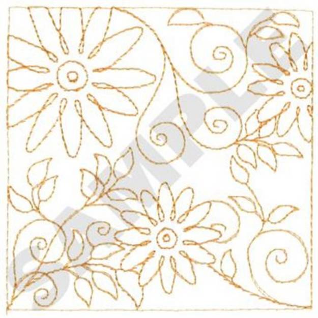 Picture of Floral Background Quilt Machine Embroidery Design