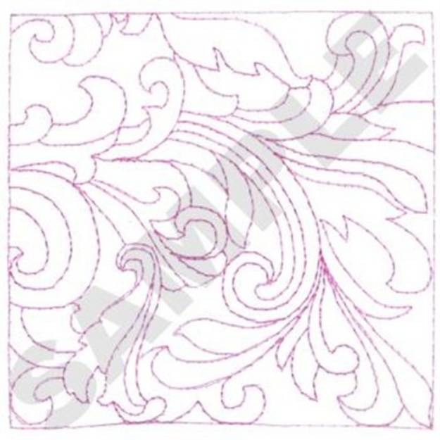 Picture of Scroll Background Quilt Machine Embroidery Design