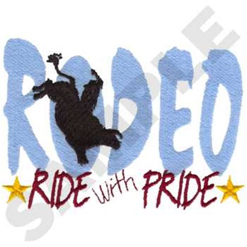 Rodeo Ride With Pride Machine Embroidery Design