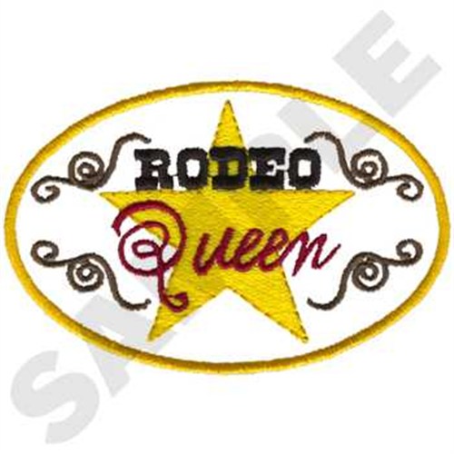 Rodeo Queen Machine Embroidery Design