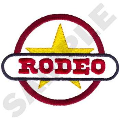 Rodeo Circle With Star Machine Embroidery Design