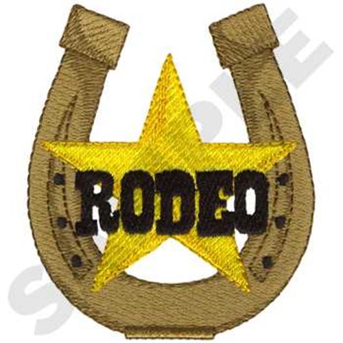 Rodeo Horseshoe Machine Embroidery Design
