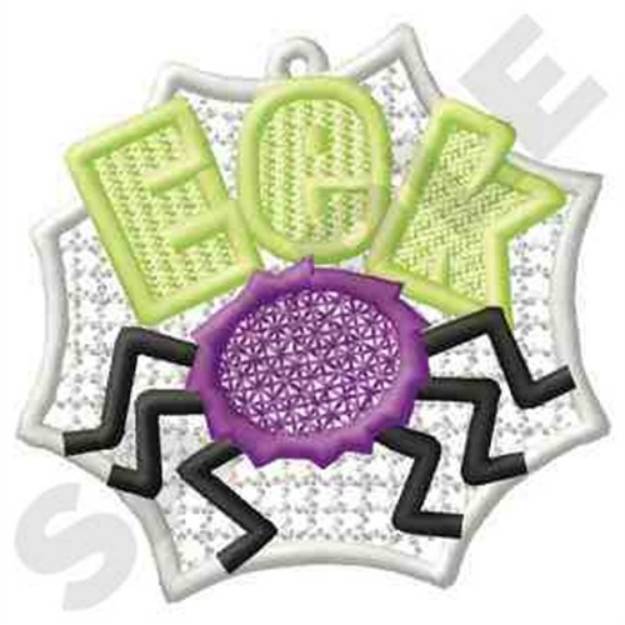 Picture of Eek Spider Machine Embroidery Design