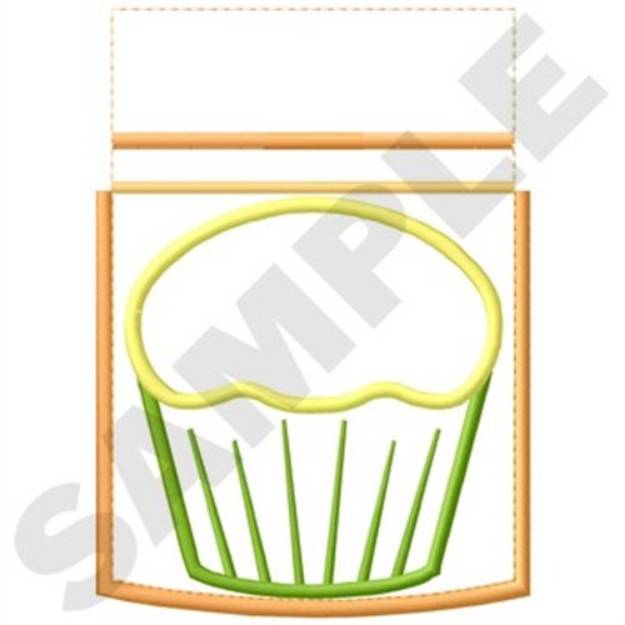 Picture of Cupcake Gift Bag Machine Embroidery Design