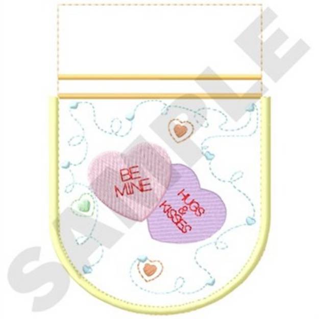 Picture of Valentines Gift Bag (front) Machine Embroidery Design