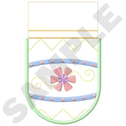 Easter Egg Gift Bag (front) Machine Embroidery Design