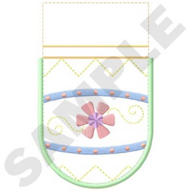 Picture of Easter Egg Gift Bag (front) Machine Embroidery Design