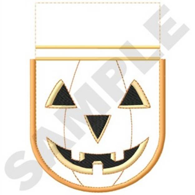 Picture of Jack-o-lantern Gift Bag (front) Machine Embroidery Design